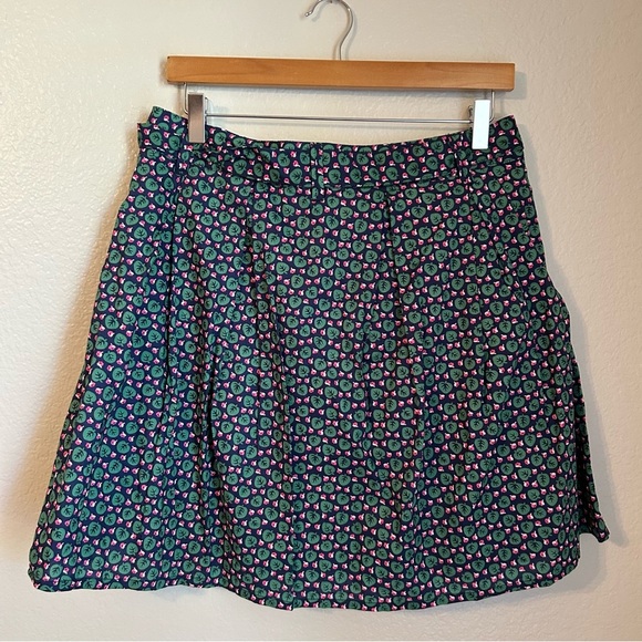 NWT, Gap Kelly Green, Navy, Pink and White 100% Cotton Floral Mini Skirt, Size 4 - Picture 5 of 7